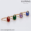 14723 xuping latest gold finger ring designs elegant temperament18k gold color rings with stone for women